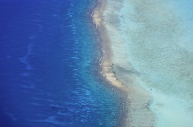 Belize Bariyer Resifi 'nin hava görüntüsü. Yüksek kalite fotoğraf