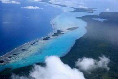 Aerial view of the Belize Barrier Reef. High quality photo clipart