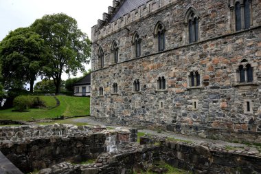 Ortaçağ Bergen kalesi. Yüksek kalite fotoğraf