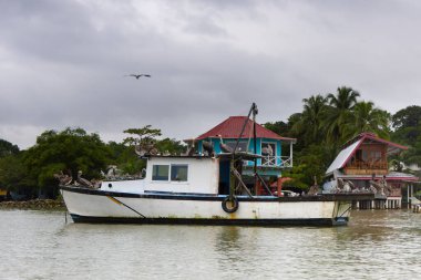Gemi Livingston, Guatemala limanına demirlemiş. Yüksek kalite fotoğraf