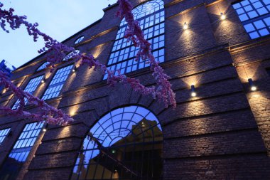 Gece Oslo Sarayı, Norveç. Yüksek kalite fotoğraf