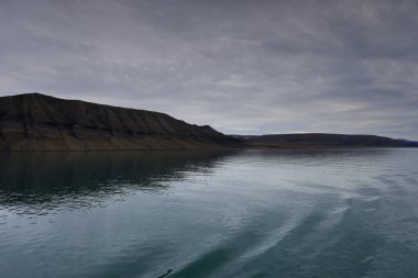 Norveç, Svalbard Adaları 'nın manzarası. Yüksek kalite fotoğraf