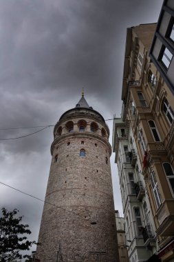 İstanbul 'daki Galata Kulesi, Türkiye. Yüksek kalite fotoğraf