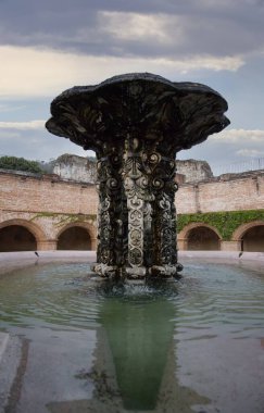 Convento De La Merced Çeşmesi, Antigua, Guatemala. Yüksek kalite fotoğraf