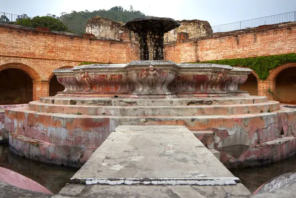 Convento De La Merced Çeşmesi, Antigua, Guatemala. Yüksek kalite fotoğraf