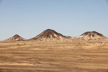Mısır 'daki Kara Çöl' ün güzel renkleri. Yüksek kalite fotoğraf
