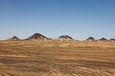 Mısır 'daki Kara Çöl' ün güzel renkleri. Yüksek kalite fotoğraf