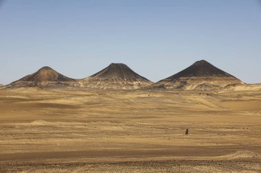 Mısır 'daki Kara Çöl' ün güzel renkleri. Yüksek kalite fotoğraf