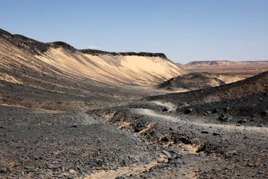 Kara Çöl volkanik bölgesinin güzel renkleri, Egitto. Yüksek kalite fotoğraf