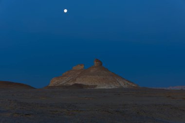 Mısır 'ın Agabat Vadisi' nde bir gece. Yüksek kalite fotoğraf