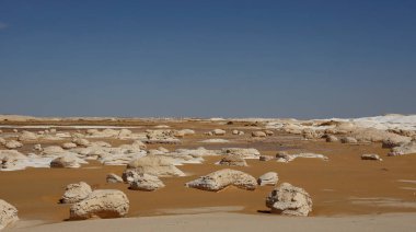 Güzel Eski Beyaz Çöl manzarası, Mısır. Yüksek kalite fotoğraf