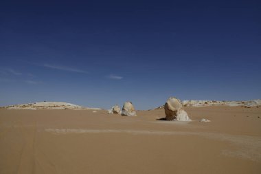 Güzel Eski Beyaz Çöl manzarası, Mısır. Yüksek kalite fotoğraf