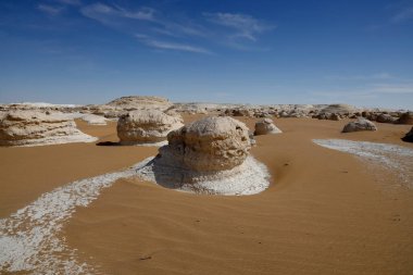 Güzel Eski Beyaz Çöl manzarası, Mısır. Yüksek kalite fotoğraf