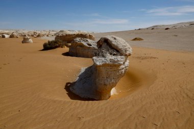 Güzel Eski Beyaz Çöl manzarası, Mısır. Yüksek kalite fotoğraf