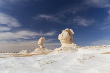 Mısır 'ın Yeni Beyaz Çölü' nün kaya oluşumu. Yüksek kalite fotoğraf