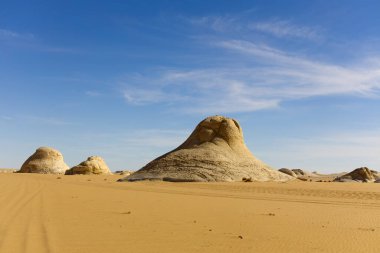 Mısır 'ın Yeni Beyaz Çölü' nün kaya oluşumu. Yüksek kalite fotoğraf