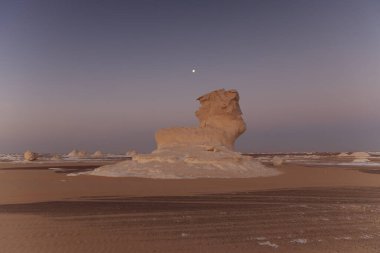 Beyaz Çöl 'ün şafak ışıkları, Mısır. Yüksek kalite fotoğraf