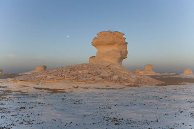 Beyaz Çöl 'ün şafak ışıkları, Mısır. Yüksek kalite fotoğraf