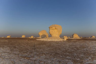 Beyaz Çöl 'ün şafak ışıkları, Mısır. Yüksek kalite fotoğraf