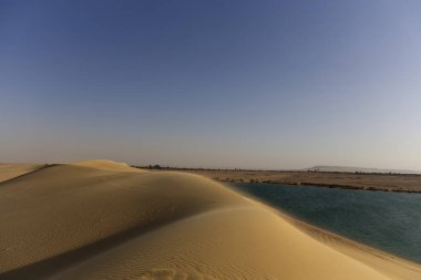 View of the desert of El Fayoum, Egypt. High quality photo