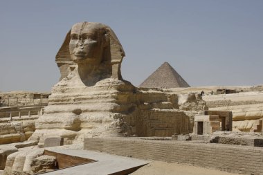 Giza 'daki Sfenks, Kahire, Mısır. Yüksek kalite fotoğraf