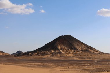 Mısır 'daki Kara Çöl' ün Mars manzarası. Yüksek kalite fotoğraf