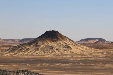 Mısır 'daki Kara Çöl' ün Mars manzarası. Yüksek kalite fotoğraf