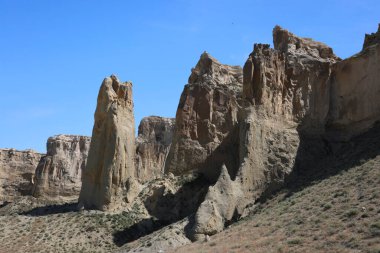 Kokala 'nın Jurassic Clays' i, Mangystau. Yüksek kalite fotoğraf