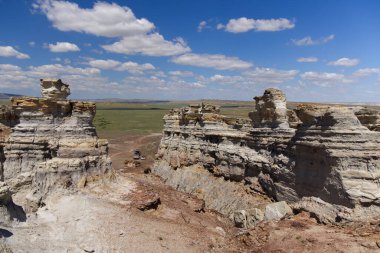 Kokala 'nın Jurassic Clays' i, Mangystau. Yüksek kalite fotoğraf