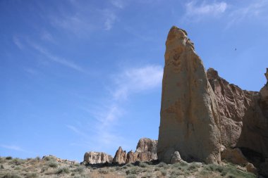 Havakty, Mangystau 'daki Şato şekilli Dağlar Vadisi. Yüksek kalite fotoğraf