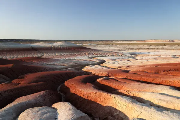Mangystau, Kazakistan 'daki Tiramisu Kanyonu' nun renkleri. Yüksek kalite fotoğraf