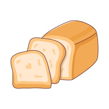 Bir Somun Dilimlenmiş Ekmek Çizimi