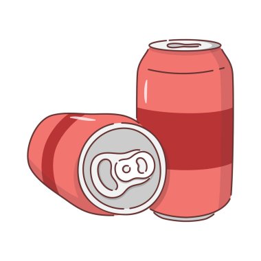 İki Soda Kutusunun İllüstrasyonu