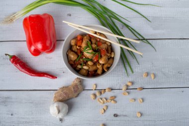 Lezzetli, lezzetli ve en iyi Kung Pao Chicken ve General Tao 'nun Seattle' daki görüntüsü.