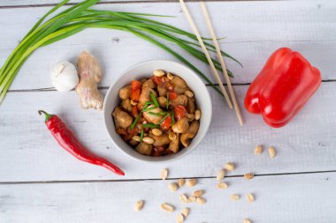 Lezzetli, lezzetli ve en iyi Kung Pao Chicken ve General Tao 'nun Seattle' daki görüntüsü.