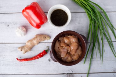 Kung Pao Tavuğu. kung pao malzemeleri