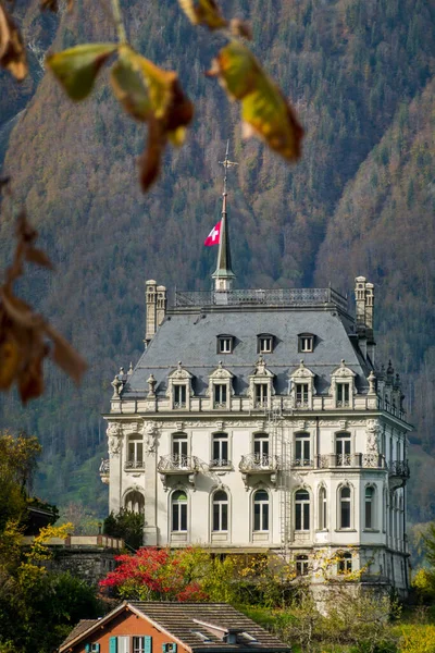 Krásný Brienzersee Švýcarsku Hrad Něm — Stock fotografie