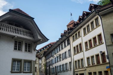 23.07.22 Switzerland. İsviçre 'deki inanılmaz güzel Freiburg şehri. Mimarlık ve panorama