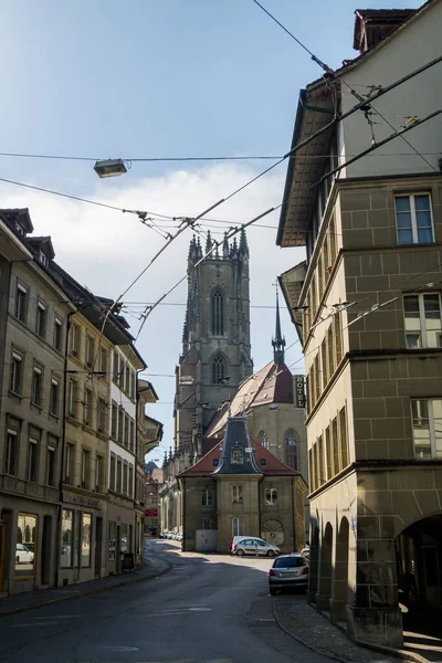 スイス スイスのフライブルクの信じられないほど美しい街 建築とパノラマ — ストック写真