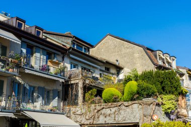 25.06.22 Switzerland. İsviçre 'nin Lavaux eyaletinin antik mimarisi.