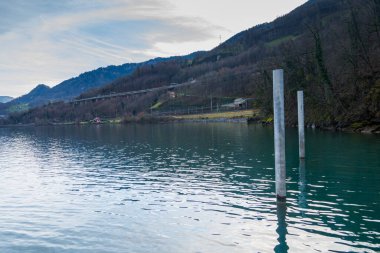 Magnificent Walensee and mountains in the city of Murg, Switzerland