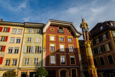 Magnificent architecture of the city of Biel in Switzerland