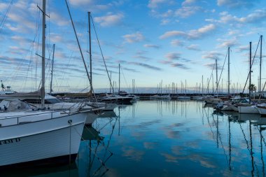 Port of Pisa, magnificent sunset and sea view