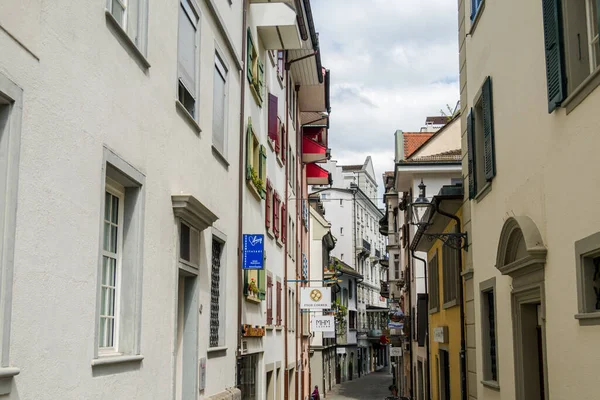 28.07.22 Switzerland. İsviçre 'nin güzel şehri Lucerne. Şehir manzaraları ve mimari