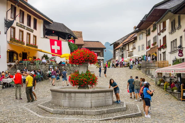 Switzerland Beautiful Picturesque Town Gruyeres Switzerland Architecture Landscapes — Stock Photo, Image