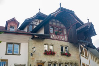 28.08.22.Switzerland. Magnificent swiss city of Murten Architecture. ancient beautiful city