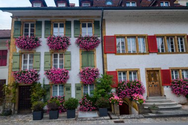 28.08.22.Switzerland. Magnificent swiss city of Murten Architecture. ancient beautiful city