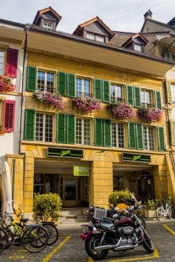 28.09.22.Switzerland. Magnificent swiss city of Murten Architecture. ancient beautiful city