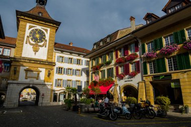 28.09.22.Switzerland. Magnificent swiss city of Murten Architecture. ancient beautiful city