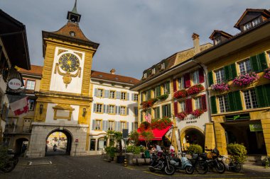 28.09.22.Switzerland. Magnificent swiss city of Murten Architecture. ancient beautiful city